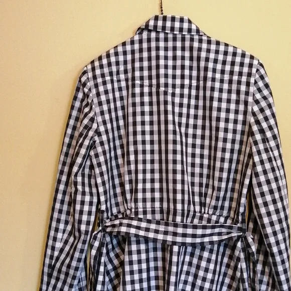 Bianca Nygard, vintage   black/white check lightweight coat ,size 8 - Picture 8 of 13